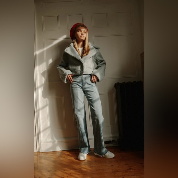 MARBLE Women's Light Gray Teddy Jacket - Picture 4 of 8